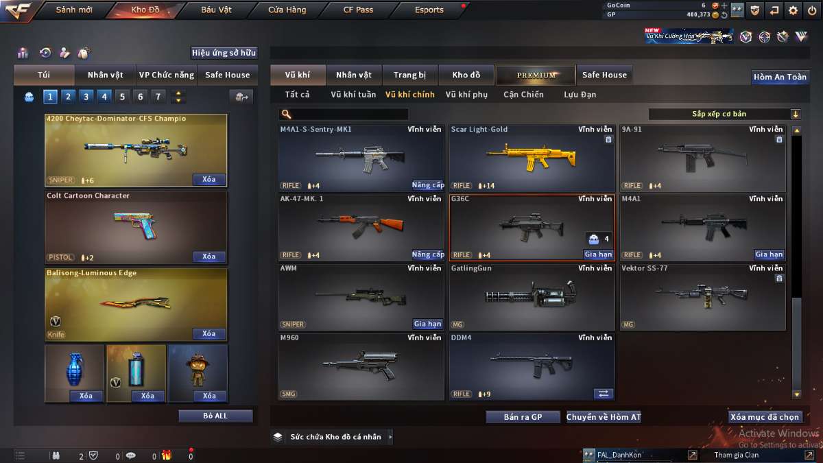 shop acc cf uy tin gia re